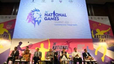 गुजरात के मुख्यमंत्री भूपेंद्र पटेल ने राष्ट्रीय खेलों के लोगो का अनावरण किया