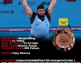 सीडब्ल्यूजी 2022 : भारत का 10 पदकों के साथ भारोत्तोलन अभियान पूरा, गुरदीप सिंह ने कांस्य जीता