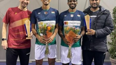 बीएआई ने शंकर मुथुसामी, सात्विक, चिराग शेट्टी के लिए नकद पुरस्कार की घोषणा की