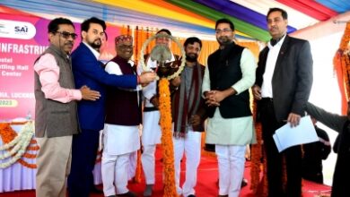 खेल मंत्री अनुराग ठाकुर ने साई एनसीओई लखनऊ में नए खेल बुनियादी ढांचे का उद्घाटन किया